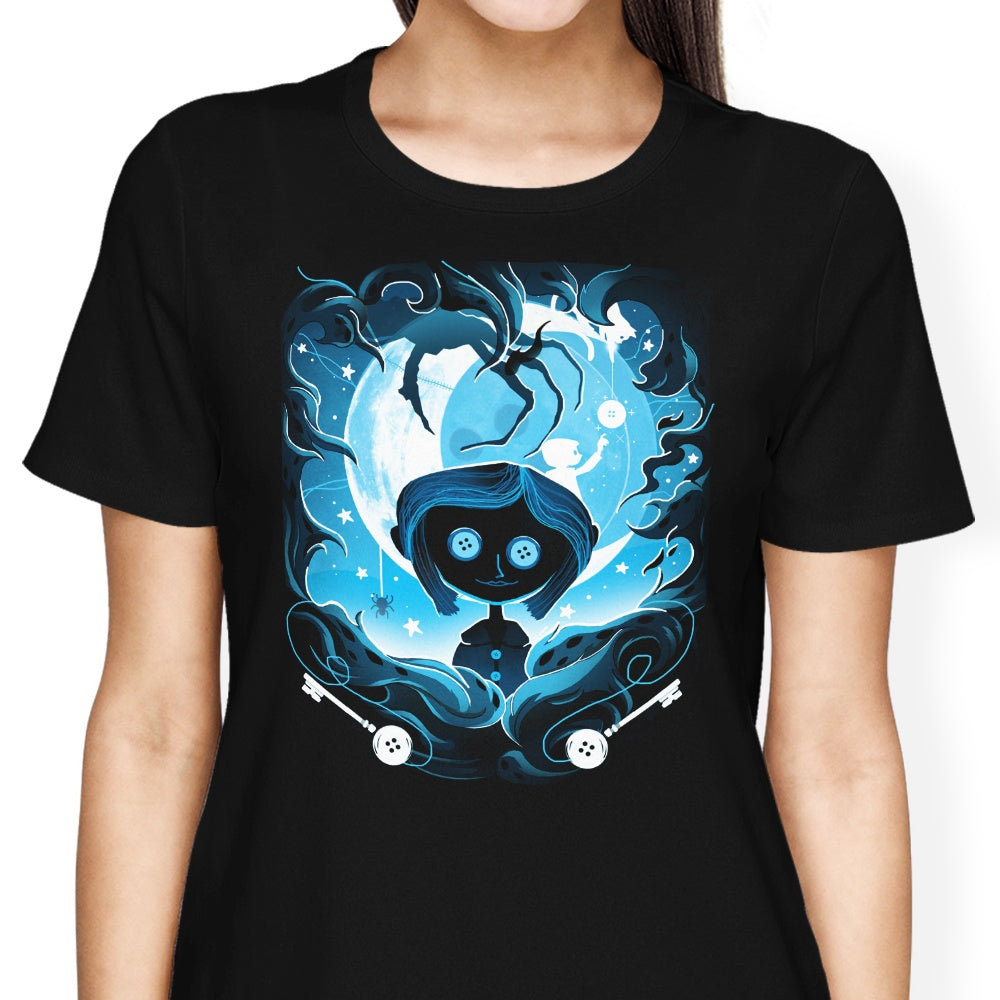 Darkness Button Women's Apparel - Adult & Kids T-Shirts, Sweatshirts & Hoodies apparel design preview 1