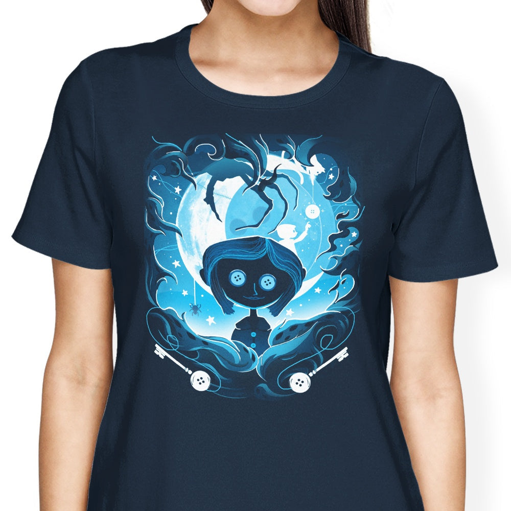 Darkness Button Women's Apparel - Adult & Kids T-Shirts, Sweatshirts & Hoodies apparel design preview 2