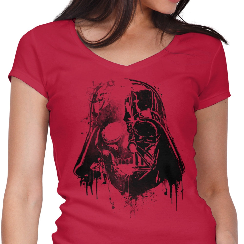 Darth Skull Women's V-Neck - Adult & Kids T-Shirts, Sweatshirts & Hoodies apparel design preview 1
