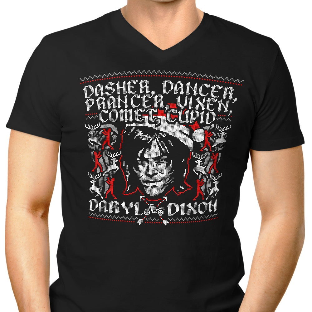 Dasher, Dancer and Dixon Men's V-Neck - Adult & Kids T-Shirts, Sweatshirts & Hoodies apparel design preview 1