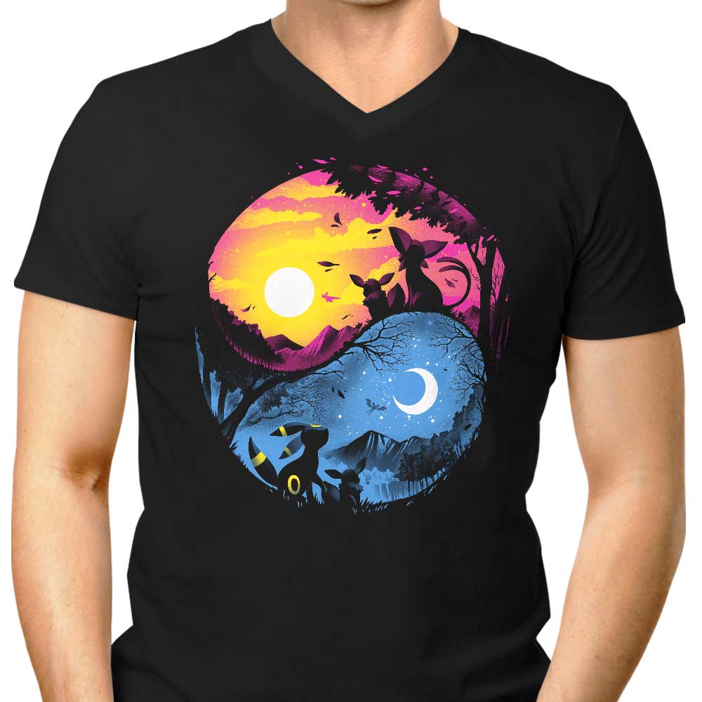 Day Night Evolution Men's V-Neck - Adult & Kids T-Shirts, Sweatshirts & Hoodies apparel design preview 1