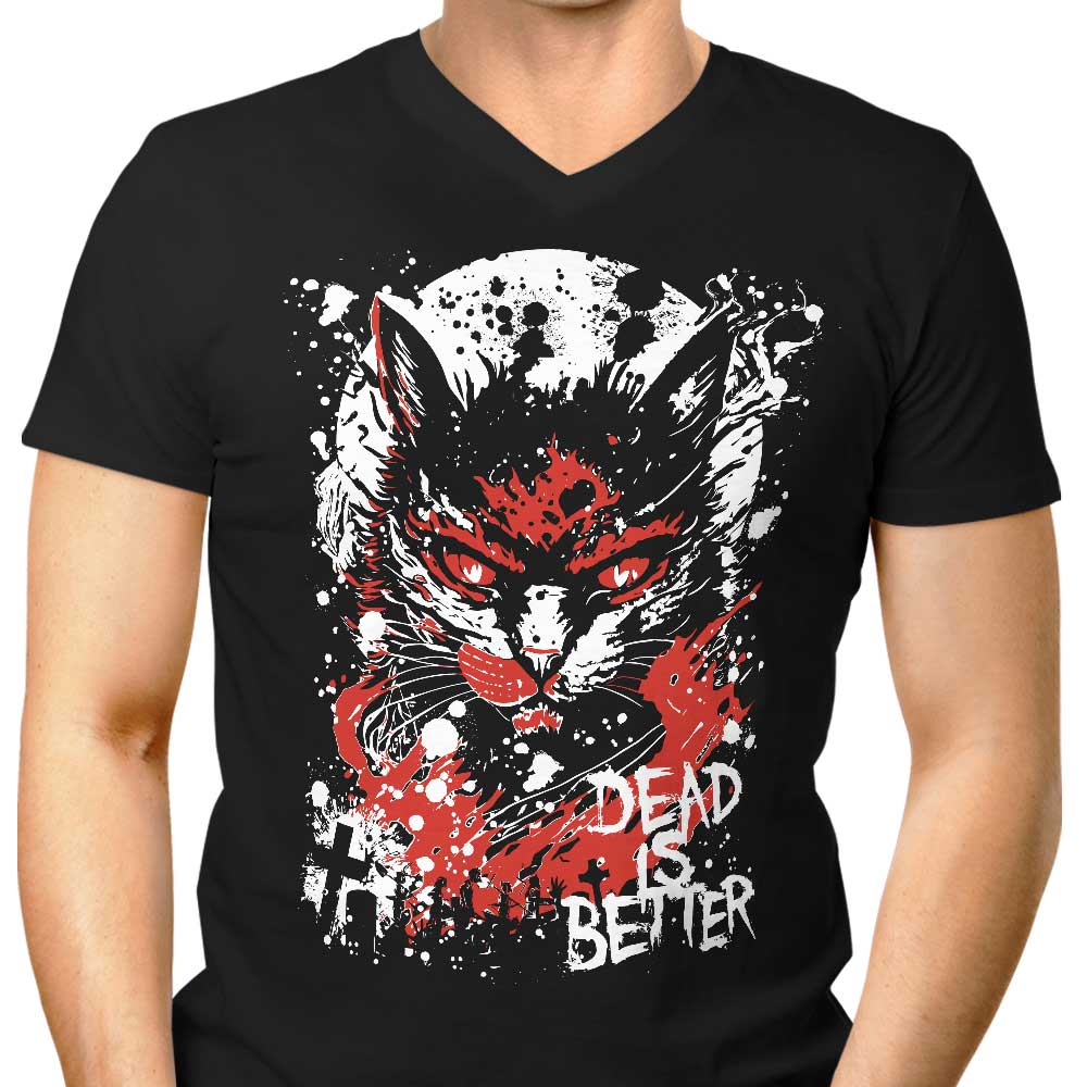 Dead is Better Men's V-Neck - Adult & Kids T-Shirts, Sweatshirts & Hoodies apparel design preview 1