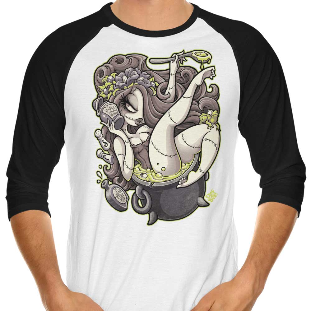 Deadly Nightshade 3/4 Sleeve Raglan - Adult & Kids T-Shirts, Sweatshirts & Hoodies apparel design preview 1