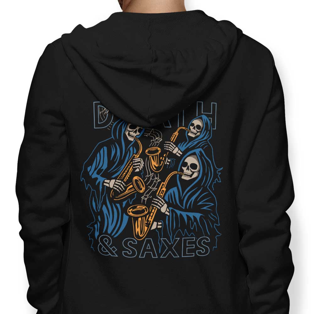 Death and Saxes - Adult & Kids T-Shirts, Sweatshirts & Hoodies apparel design preview 1