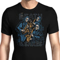 Death and Saxes Men's Apparel - Adult & Kids T-Shirts, Sweatshirts & Hoodies apparel design preview 1