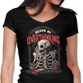 Death by Overthinking Women's V-Neck - Adult & Kids T-Shirts, Sweatshirts & Hoodies apparel design preview 1