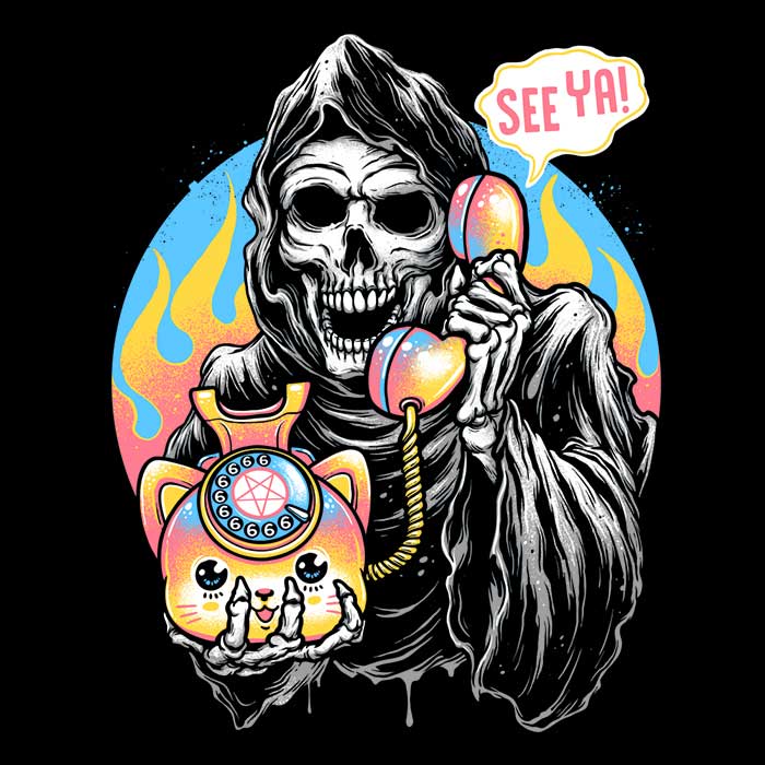 Death is Calling Men's Apparel - Adult & Kids T-Shirts, Sweatshirts & Hoodies apparel design preview 2