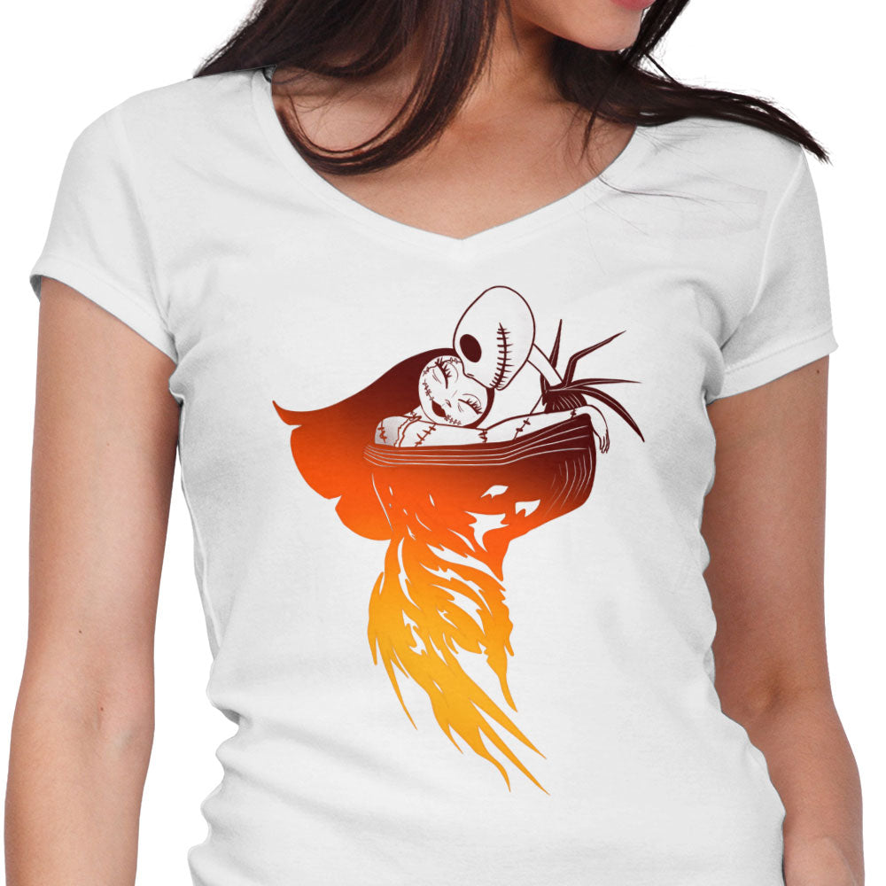 Death Love Women's V-Neck - Adult & Kids T-Shirts, Sweatshirts & Hoodies apparel design preview 1
