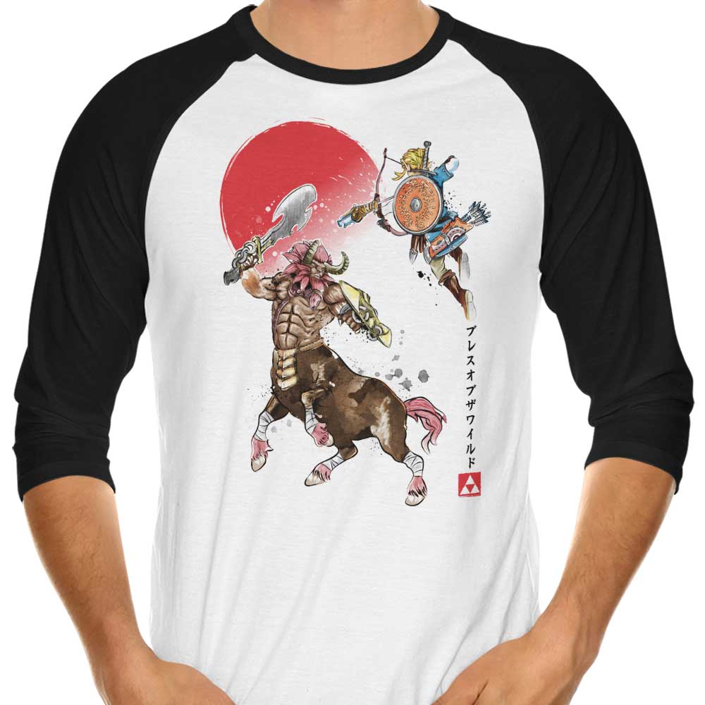 Death Mountain Watercolor 3/4 Sleeve Raglan - Adult & Kids T-Shirts, Sweatshirts & Hoodies apparel design preview 1