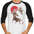 Death Mountain Watercolor 3/4 Sleeve Raglan - Adult & Kids T-Shirts, Sweatshirts & Hoodies apparel design preview 1