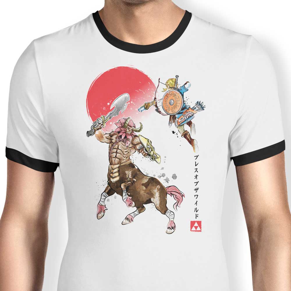 Death Mountain Watercolor Ringer - Adult & Kids T-Shirts, Sweatshirts & Hoodies apparel design preview 1