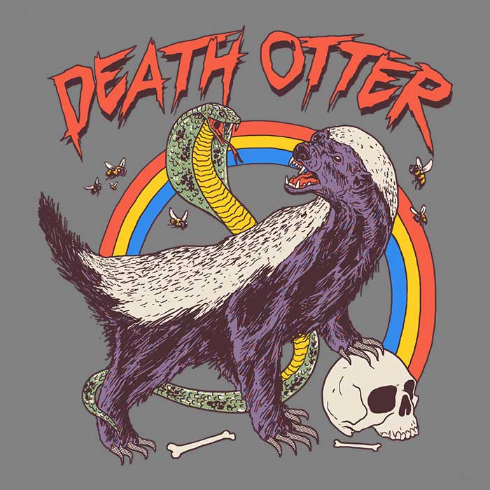 Death Otter - Adult & Kids T-Shirts, Sweatshirts & Hoodies apparel design preview 2