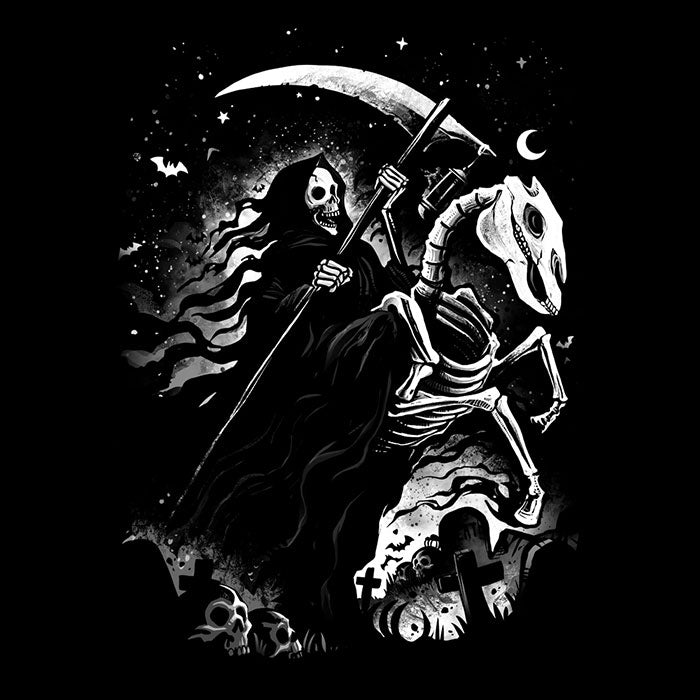 Death Rider Men's V-Neck - Adult & Kids T-Shirts, Sweatshirts & Hoodies apparel design preview 2