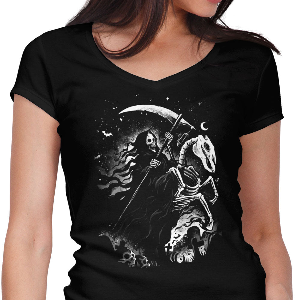 Death Rider Women's V-Neck - Adult & Kids T-Shirts, Sweatshirts & Hoodies apparel design preview 1