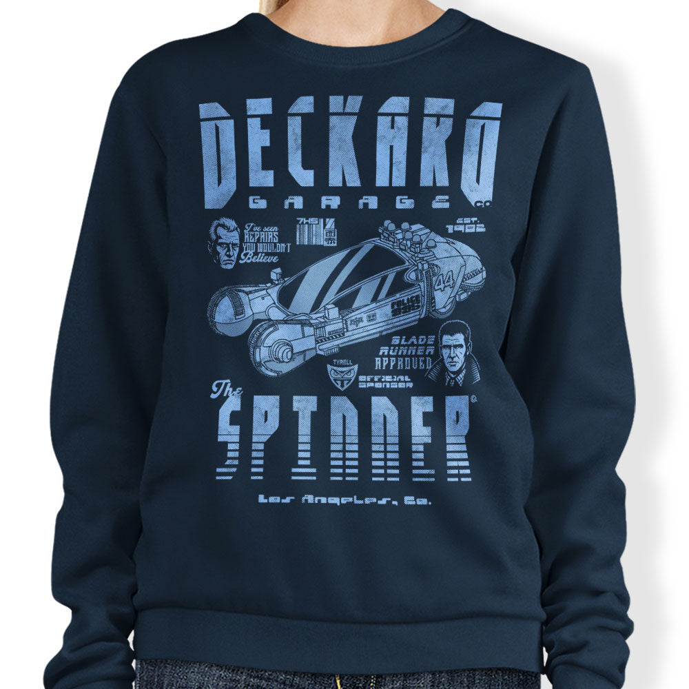 Deckard Garage - Adult & Kids T-Shirts, Sweatshirts & Hoodies apparel design preview 1