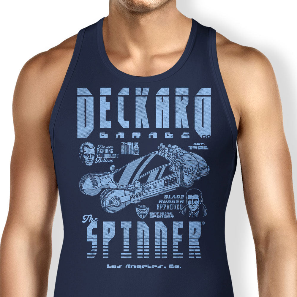 Deckard Garage Tank Top - Adult & Kids T-Shirts, Sweatshirts & Hoodies apparel design preview 1