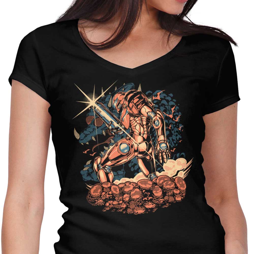 Deep Space Hunting Women's V-Neck - Adult & Kids T-Shirts, Sweatshirts & Hoodies apparel design preview 1