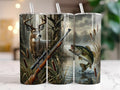 Deer Hunting and Fishing 20 oz Skinny Tumbler Cup - Adult & Kids T-Shirts, Sweatshirts & Hoodies apparel design preview 1
