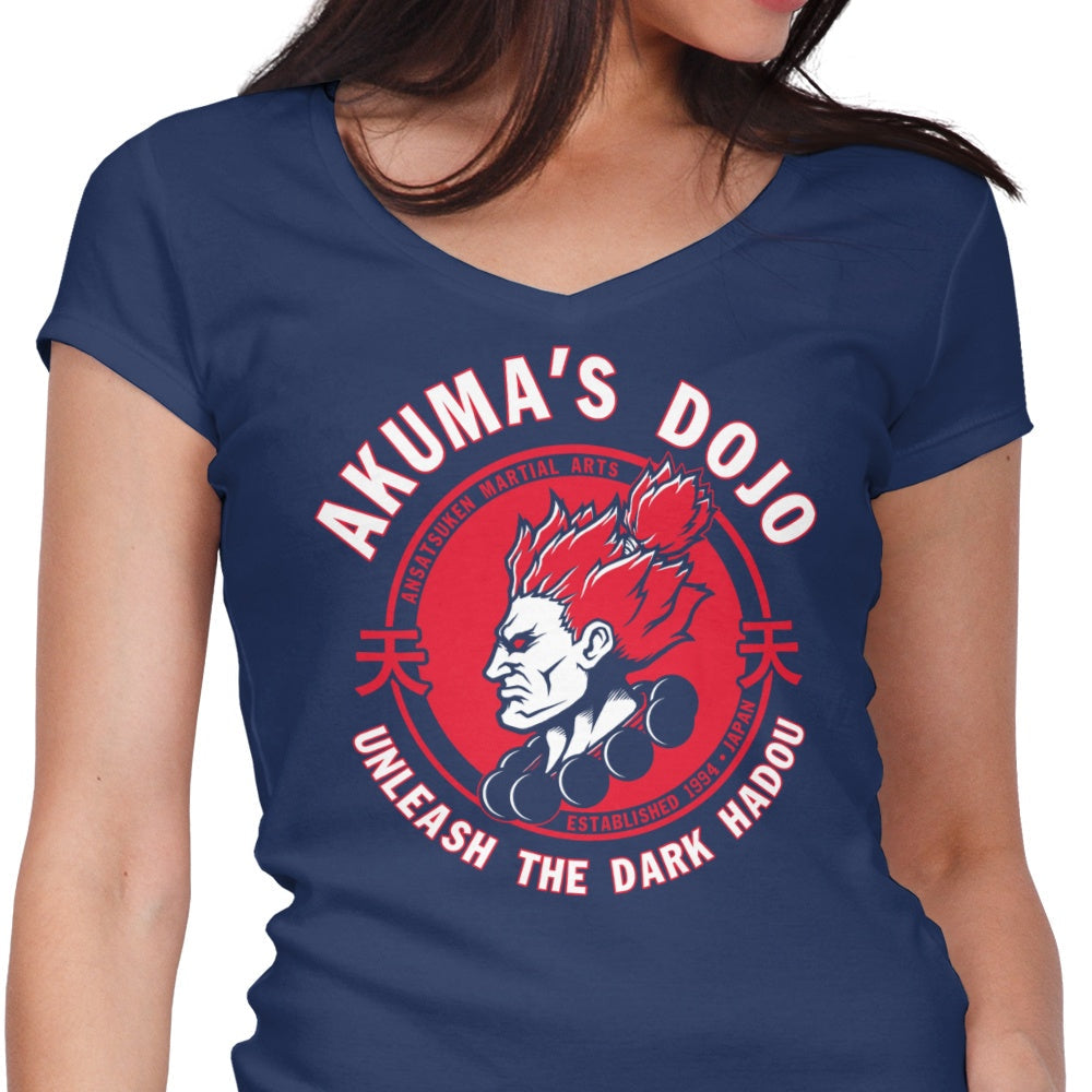 Demon Dojo Women's V-Neck - Adult & Kids T-Shirts, Sweatshirts & Hoodies apparel design preview 1