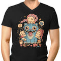 Demon Huggers Men's V-Neck - Adult & Kids T-Shirts, Sweatshirts & Hoodies apparel design preview 1