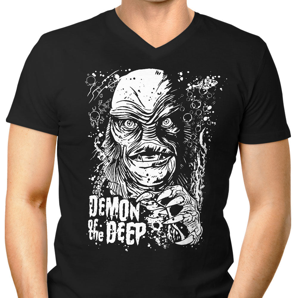 Demon of the Deep Men's V-Neck - Adult & Kids T-Shirts, Sweatshirts & Hoodies apparel design preview 1