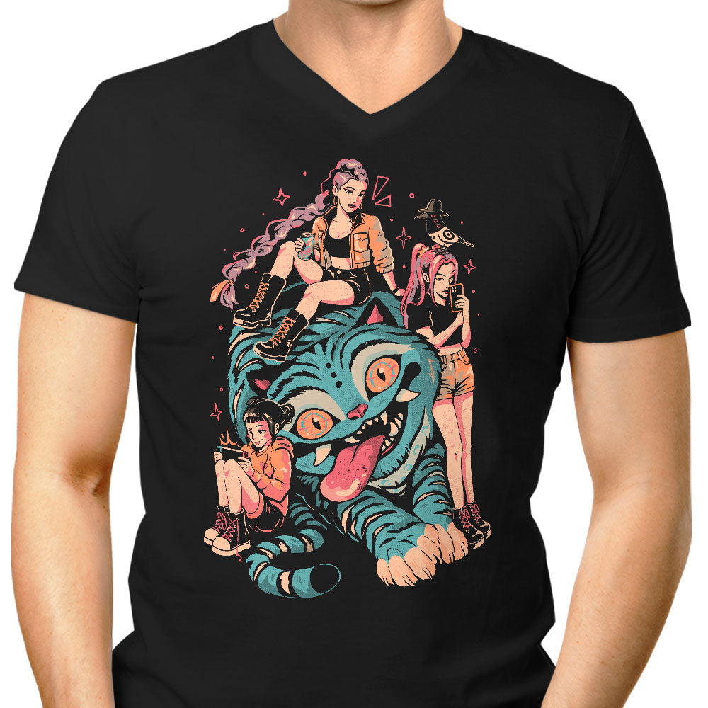 Demon Pillow Men's V-Neck - Adult & Kids T-Shirts, Sweatshirts & Hoodies apparel design preview 1