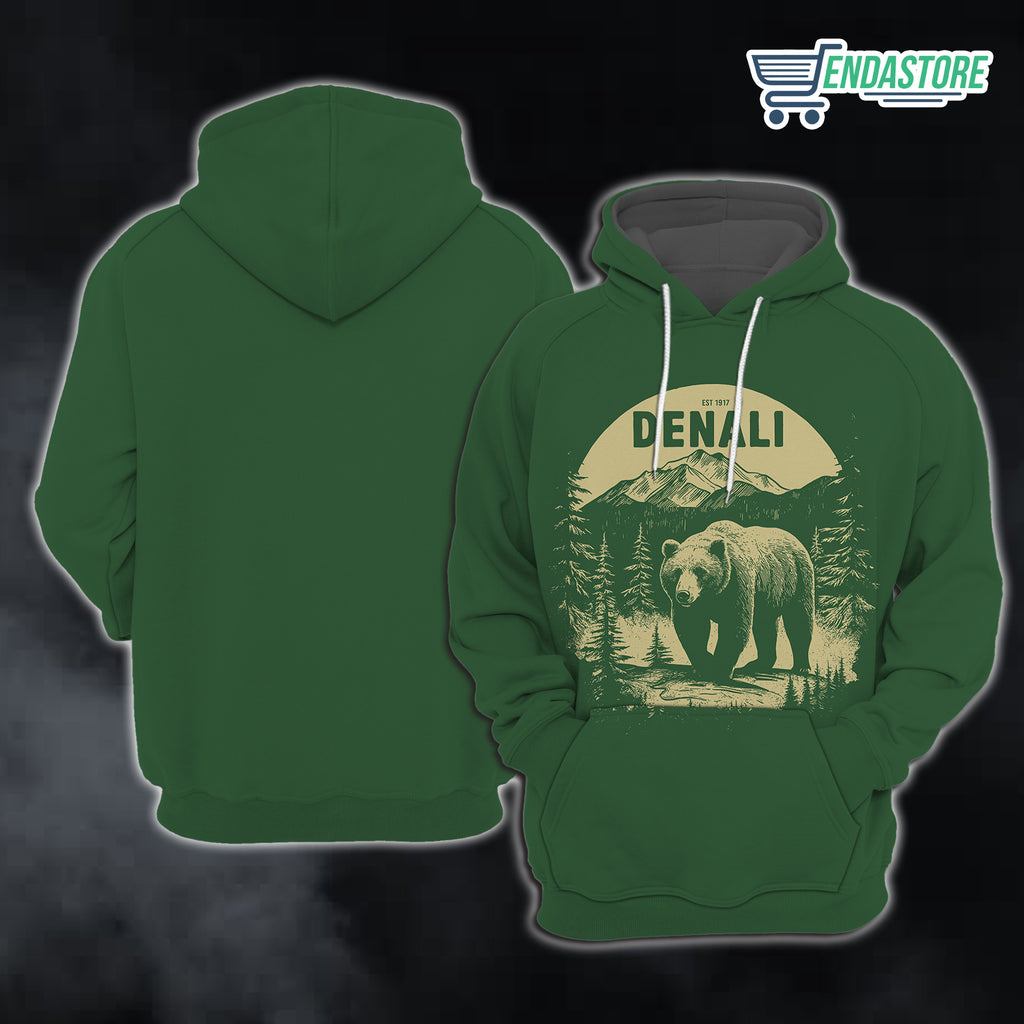 Denali Alaska Est 1917 Print Hoodie product image