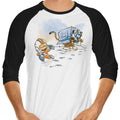 Deranged Killer Snow Walkers 3/4 Sleeve Raglan - Adult & Kids T-Shirts, Sweatshirts & Hoodies apparel design preview 1