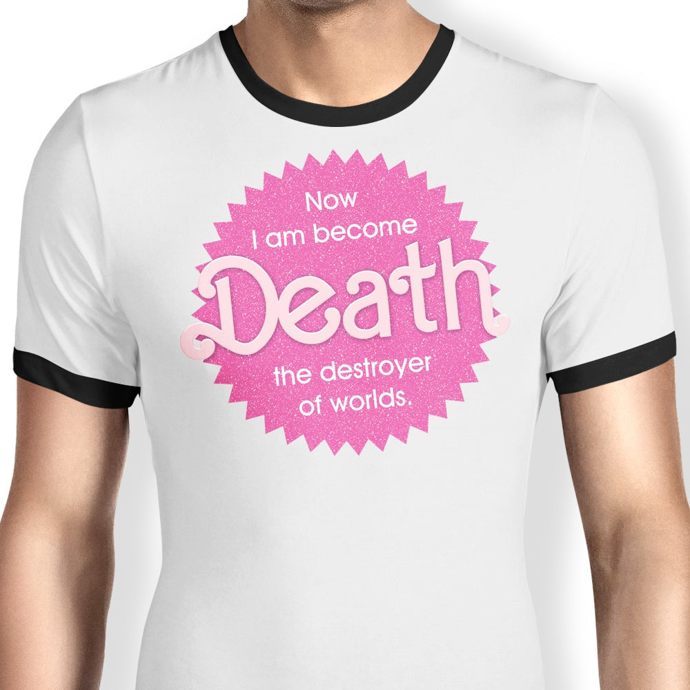 Destroyer of Worlds Ringer - Adult & Kids T-Shirts, Sweatshirts & Hoodies apparel design preview 1