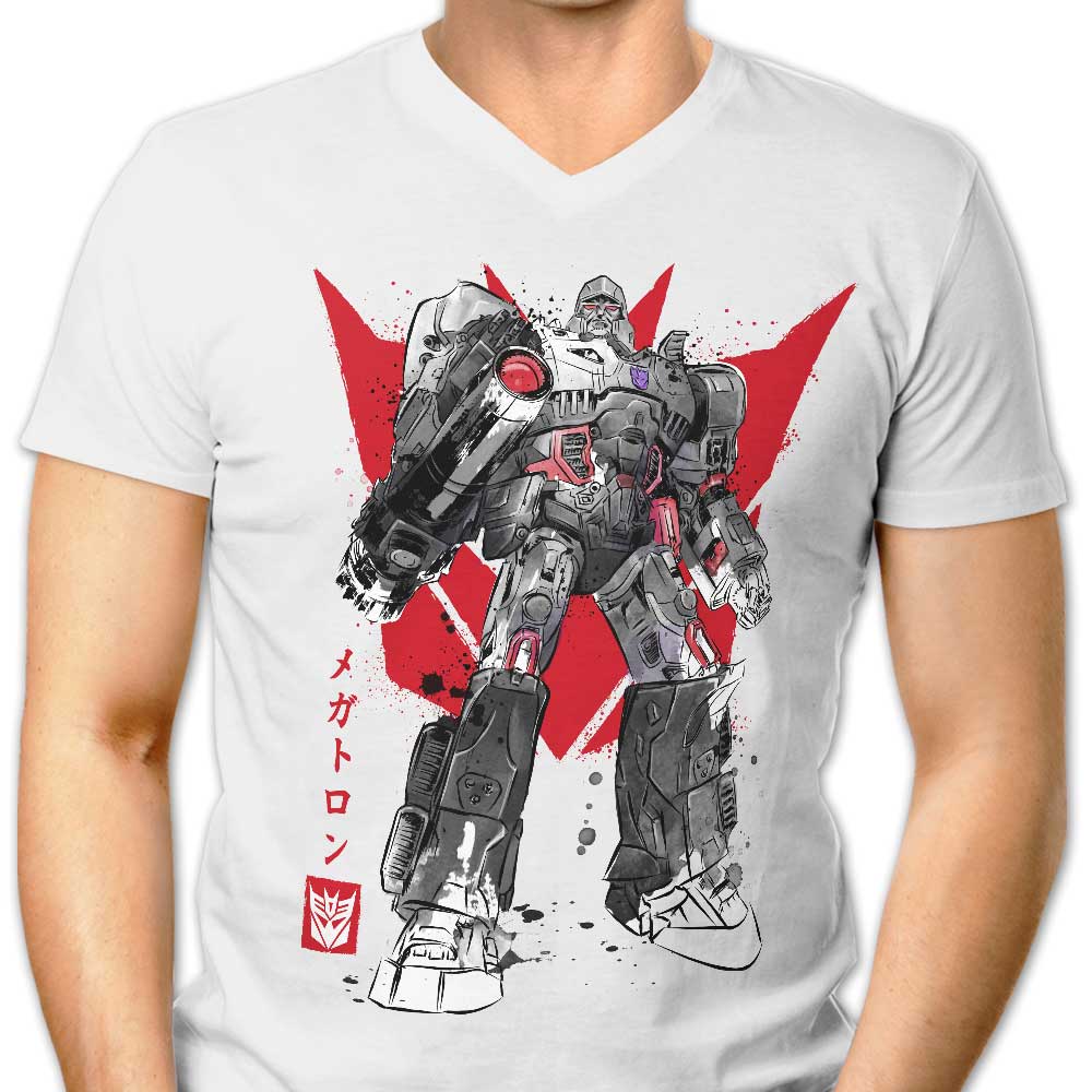 Destruction Sumi-e Men's V-Neck - Adult & Kids T-Shirts, Sweatshirts & Hoodies apparel design preview 1
