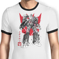 Destruction Sumi-e Ringer - Adult & Kids T-Shirts, Sweatshirts & Hoodies apparel design preview 1