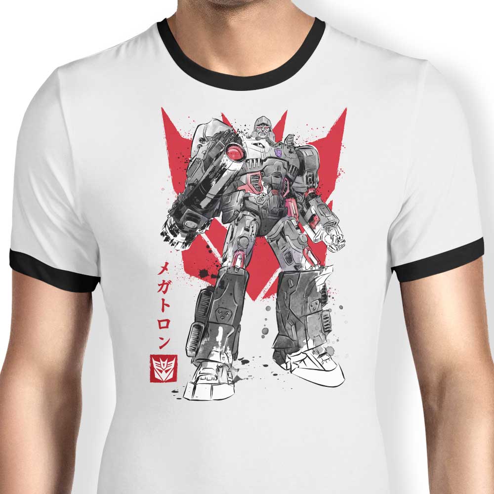 Destruction Sumi-e Ringer - Adult & Kids T-Shirts, Sweatshirts & Hoodies apparel design preview 1