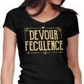 Devour Feculence Women's V-Neck - Adult & Kids T-Shirts, Sweatshirts & Hoodies apparel design preview 1
