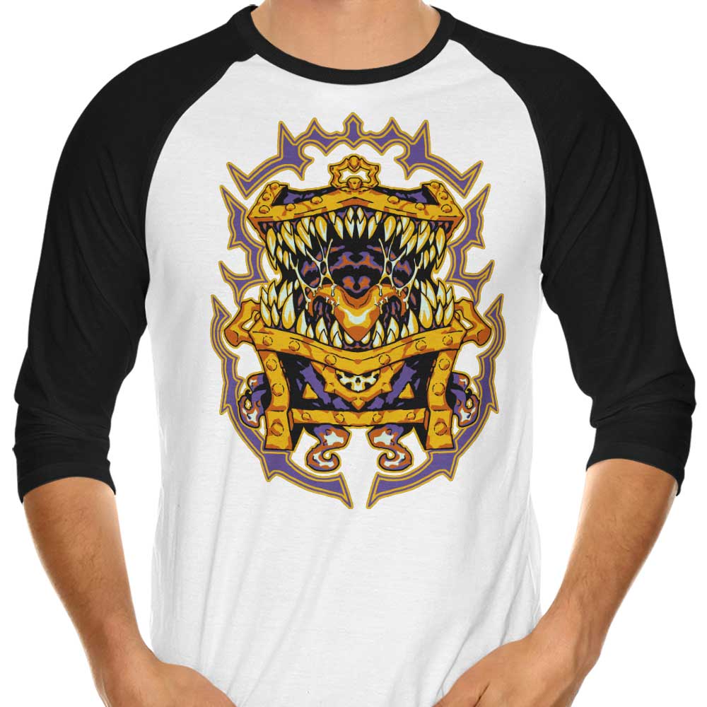 Devoured Roll 3/4 Sleeve Raglan - Adult & Kids T-Shirts, Sweatshirts & Hoodies apparel design preview 1