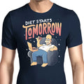 Diet Starts Tomorrow Men's Apparel - Adult & Kids T-Shirts, Sweatshirts & Hoodies apparel design preview 1