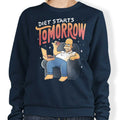Diet Starts Tomorrow - Adult & Kids T-Shirts, Sweatshirts & Hoodies apparel design preview 1