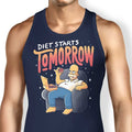 Diet Starts Tomorrow Tank Top - Adult & Kids T-Shirts, Sweatshirts & Hoodies apparel design preview 1