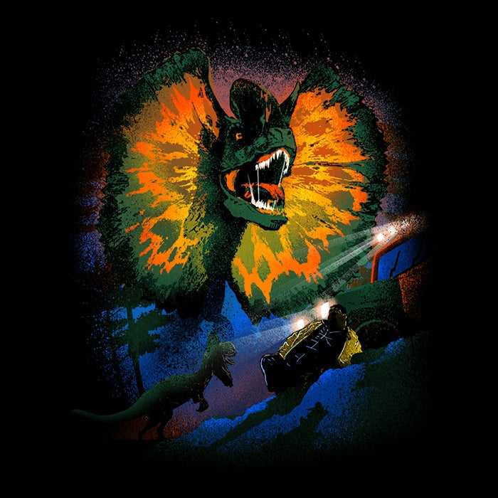 Dilophosaurus Men's V-Neck - Adult & Kids T-Shirts, Sweatshirts & Hoodies apparel design preview 2