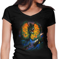 Dilophosaurus Women's V-Neck - Adult & Kids T-Shirts, Sweatshirts & Hoodies apparel design preview 1