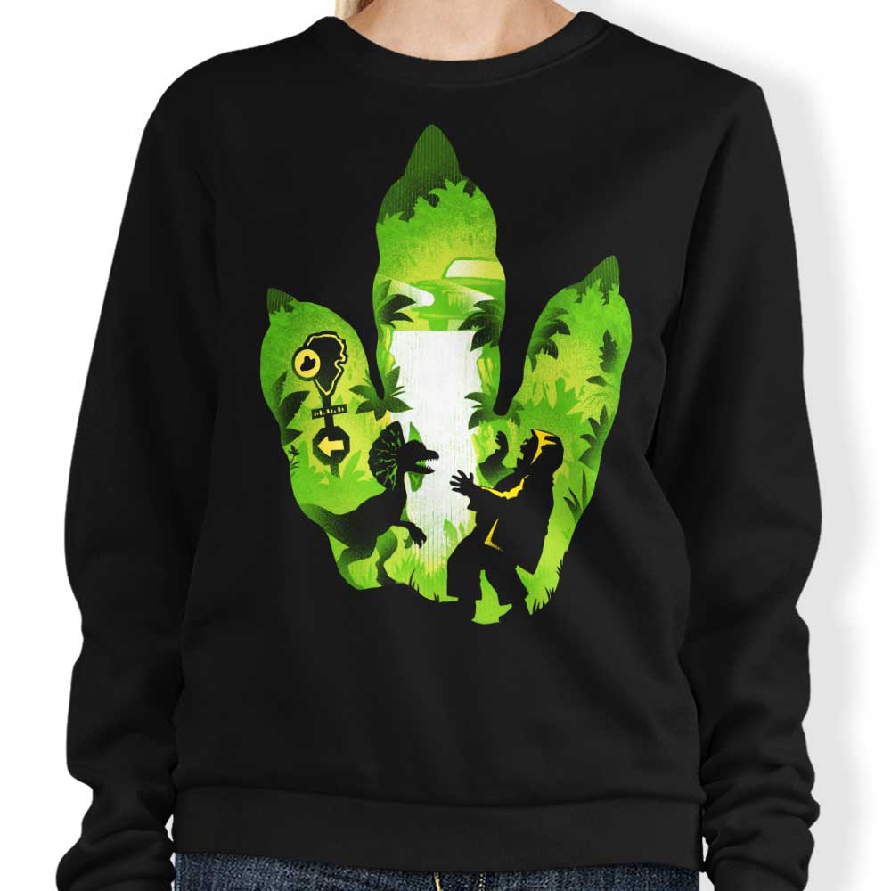 Dilophosaurus Footprint - Adult & Kids T-Shirts, Sweatshirts & Hoodies apparel design preview 1