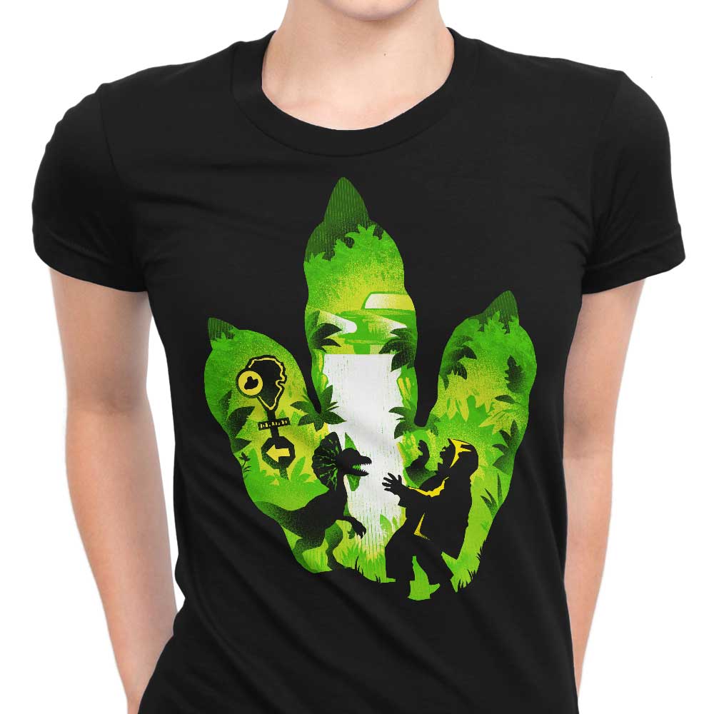 Dilophosaurus Footprint Women's Apparel - Adult & Kids T-Shirts, Sweatshirts & Hoodies apparel design preview 1