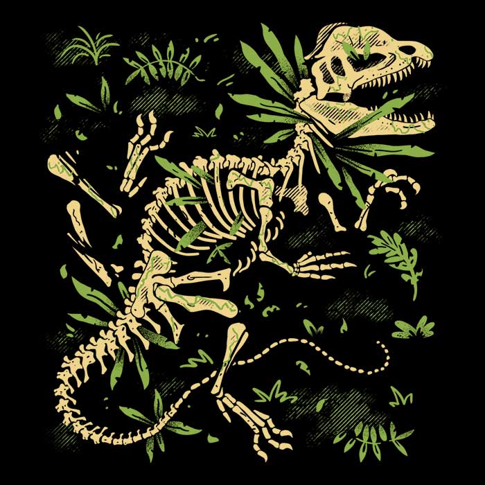 Dilophosaurus Fossils Tank Top - Adult & Kids T-Shirts, Sweatshirts & Hoodies apparel design preview 2
