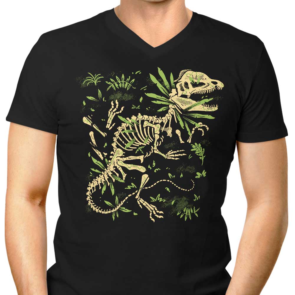 Dilophosaurus Fossils Men's V-Neck - Adult & Kids T-Shirts, Sweatshirts & Hoodies apparel design preview 1