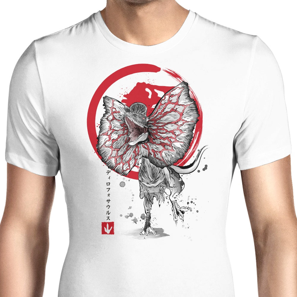 Dilophosaurus Sumi-e Men's Apparel - Adult & Kids T-Shirts, Sweatshirts & Hoodies apparel design preview 1