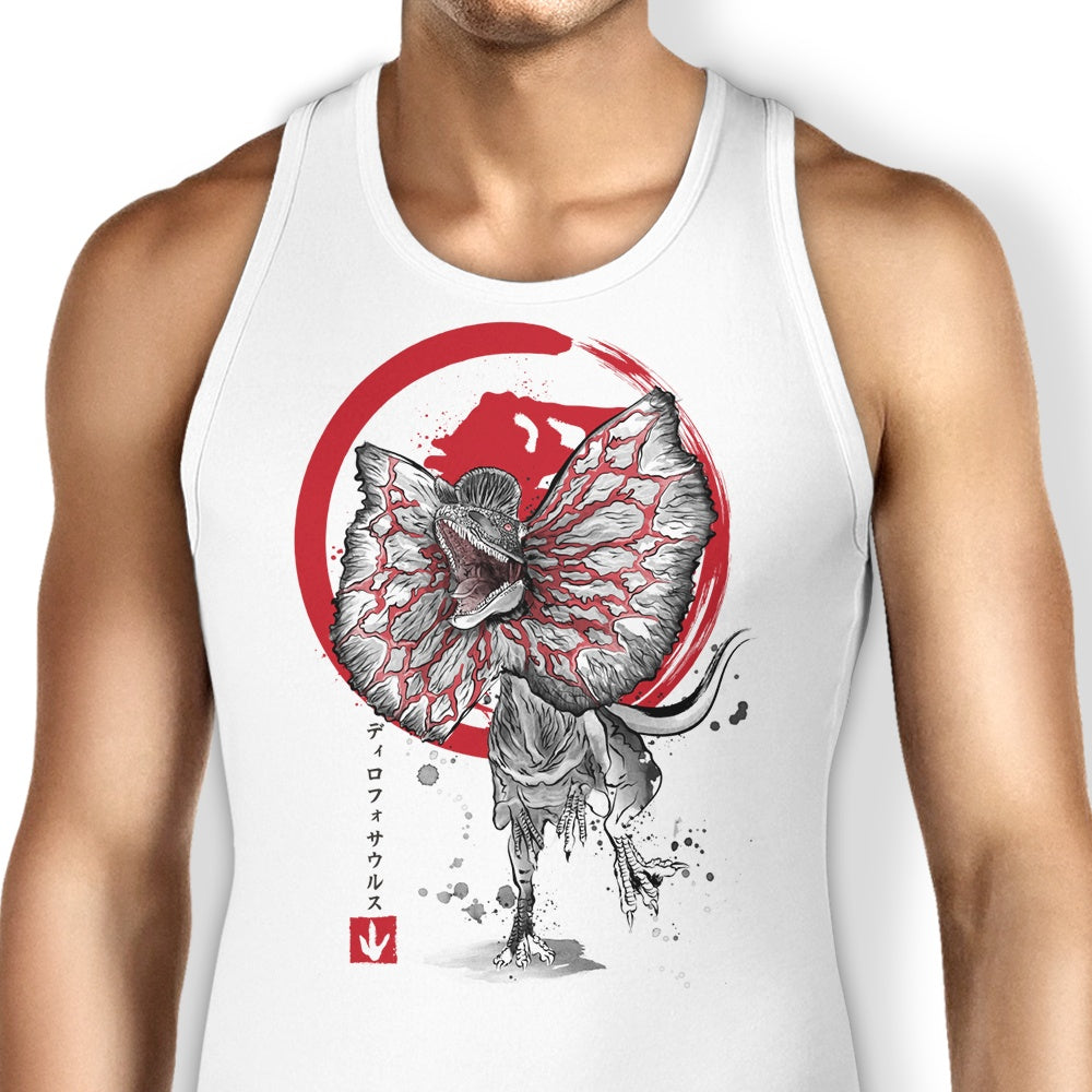 Dilophosaurus Sumi-e Tank Top - Adult & Kids T-Shirts, Sweatshirts & Hoodies apparel design preview 1