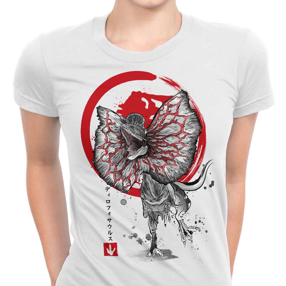 Dilophosaurus Sumi-e Women's Apparel - Adult & Kids T-Shirts, Sweatshirts & Hoodies apparel design preview 1