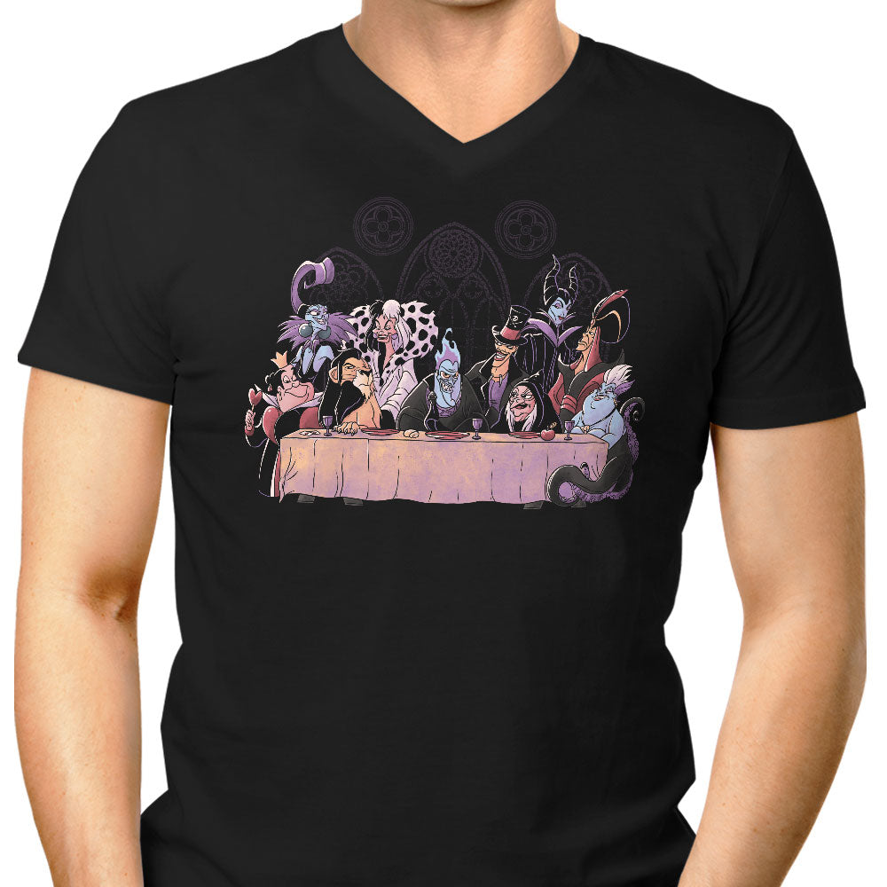 Dinner of Villains Men's V-Neck - Adult & Kids T-Shirts, Sweatshirts & Hoodies apparel design preview 1