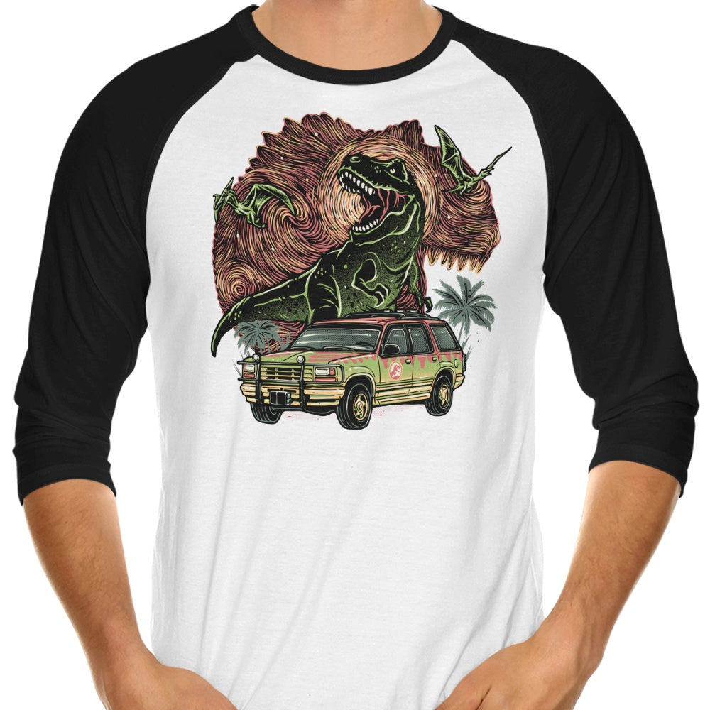Dino Expedition 3/4 Sleeve Raglan - Adult & Kids T-Shirts, Sweatshirts & Hoodies apparel design preview 1