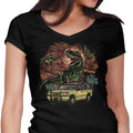Dino Expedition Women's V-Neck - Adult & Kids T-Shirts, Sweatshirts & Hoodies apparel design preview 1