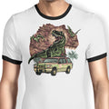 Dino Expedition Ringer - Adult & Kids T-Shirts, Sweatshirts & Hoodies apparel design preview 1